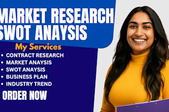 market research, swot analysis, and competitive analysis for your business plan