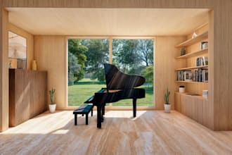 design, model or render 3d int ext scenes for any building