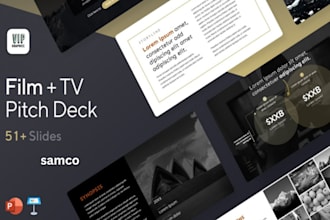 design film pitch deck presentation for your film concept or TV series