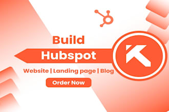 setup highly profitable hubspot website design with landing pages, blog design