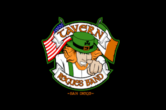 design awesome pub rock band logo