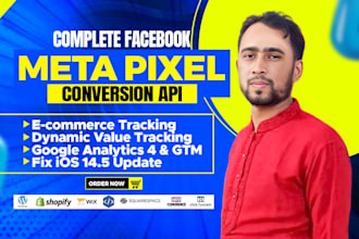 setup meta pixel,  capi and   server side tracking