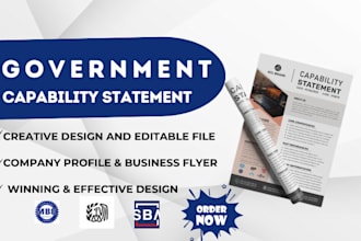 design effective and win capability statement for government contract website
