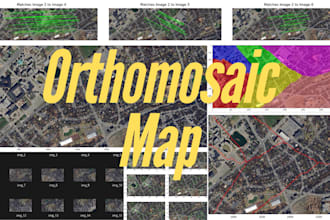generate an orthomosaic map from satellite and drone images