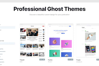 develop a professional and functional ghost cms