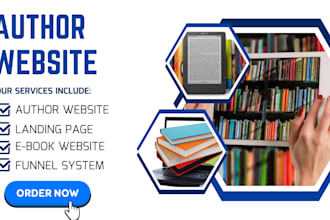 design an exclusive author and ebook website with booking system functionality