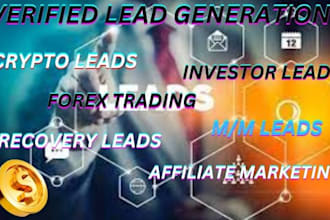 crypto investor leads, forex crypto leads, marketing facebook ads, google ads,