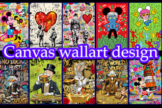 do custom printable canvas wall art designs