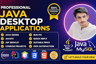 do java, swing, servlet, jsp, javafx, dsa, console oop with database