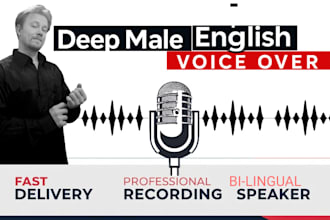 record a deep male english voice over