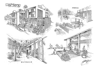 hand draw architecture and urban design sketches