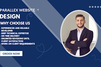 create parallax and animation website  for you