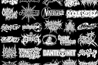 design extreme graffiti tag, nu metal, phonk and trap metal band logo