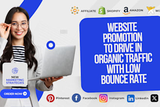 do website promotion to drive in organic audiences affiliate shopify amazon