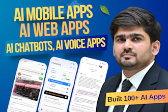 do ai mobile app development, ai saas app, ai website, flutter app developer