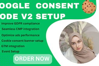 setup cookie consent banner,consent mode v2,gdpr or ccpa via google tag manager