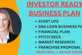 investor ready business plan startups financial plan business franchise proposal