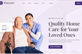 create home care and private nursing services website