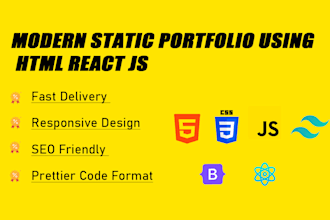 create your static portfolio website using html