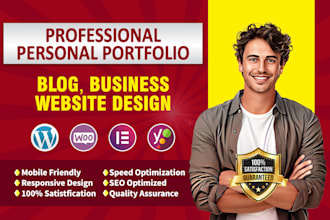 provide professional personal portfolio, blog and modren business website design