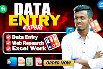 do data entry, copy paste, web research, scraping work as a virtual assistant