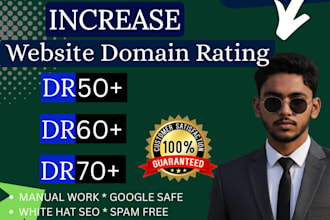 increase domain rating dr50 to dr70 with high authority SEO backlinks