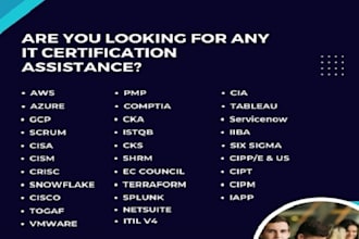 help and train you to get comptia microsoft azure AWS pmp certifications