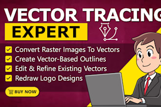 vectorize, redraw, trace and edit image to png or svg in adobe illustrator