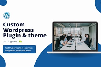 custom wordpress plugin, website, theme with an ai chatbot plugin, fix bug error