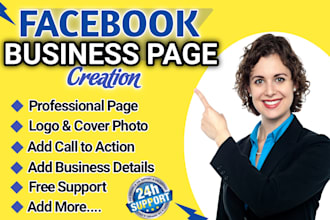 create facebook business page with logo and cover photo design