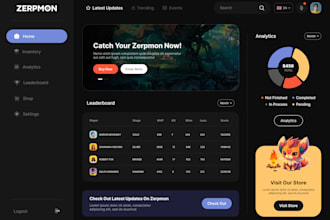 sleek and stunning dashboard design in figma