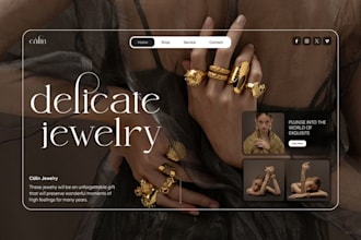 design luxury jewelry store necklace shopify earring website
