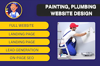 design a professional painting, roofing, plumbing website for your company