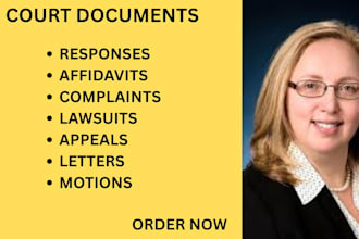 be your civil litigation lawyer to write motions, lawsuits, complaints, petition