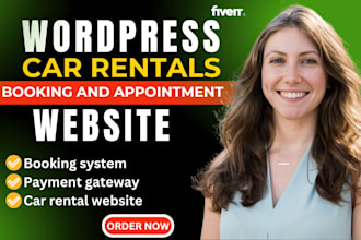 create, develop car rental booking website, appointment booking website