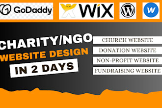 design charity website donation website non profit ngo on wordpress or wix