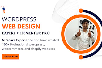 create a dynamic professional medical website design for doctors using wordpress