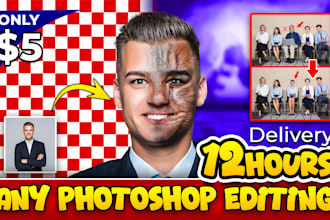 do any photo manipulation and retouch or image editing in photoshop