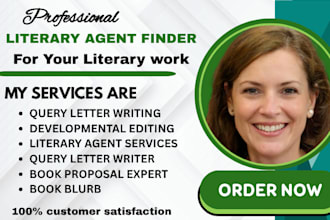 find literary agent, write query letter, book proposal developmental edit book