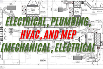 create city permit plans for electrical, plumbing, and mep systems using autocad
