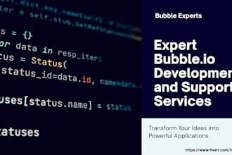 develop bubble website, mvp, sass on bubble io