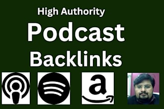 create amazon spotify dofollow  podcast backlinks