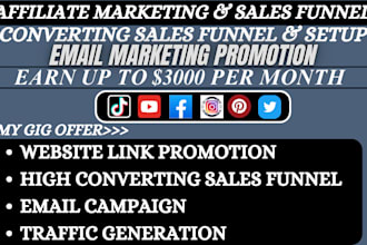 boost clickbank affiliate marketing sales, sales funnel and link promotion