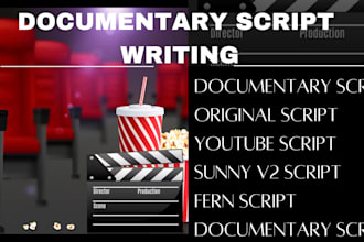 write fern script documentary script youtube script shooting script pitch script