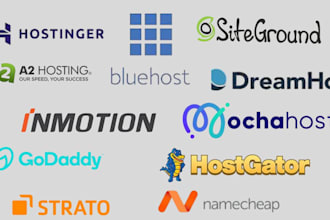 design or redesign wordpress website on hostinger bluehost hostgator siteground
