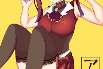 draw custom anime, furry or nsfw characters in my unique style