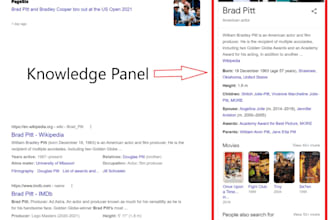 create google knowledge panel, knowledge graph for top ranking