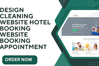 design cleaning website hotel booking website booking appointment