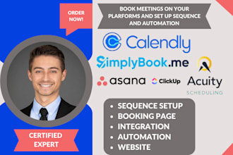 setup your calendly acuity simplybookme vagaro booking page for appointments
