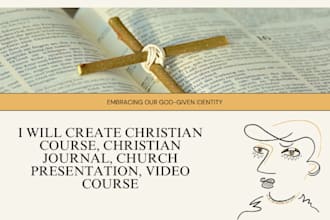 create christian course, christian journal, church presentation, video course